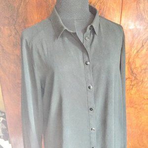 Sparkle & Fade black chiffon blouse size L